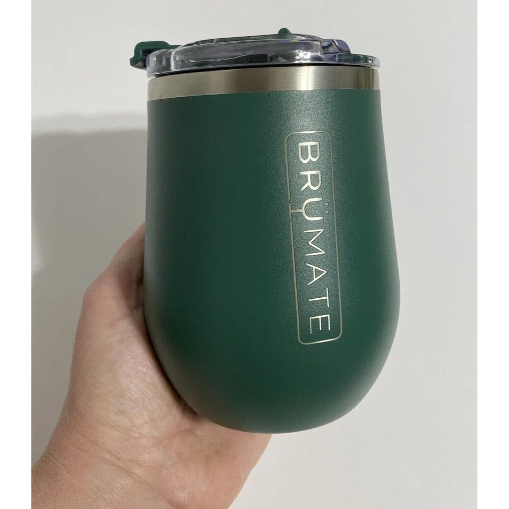Brumate Uncork'd XL 14 Oz Wine Glass Tumbler Hunter Green Discontinued Rare NEW